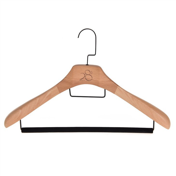 High Quality Luxury Wooden Hotel Hangers Coat/Suit Clothes Wooden Hangers