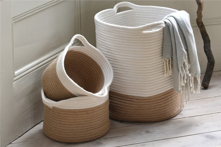 NATURAL HANDMADE COTTON BASKET For BABIES